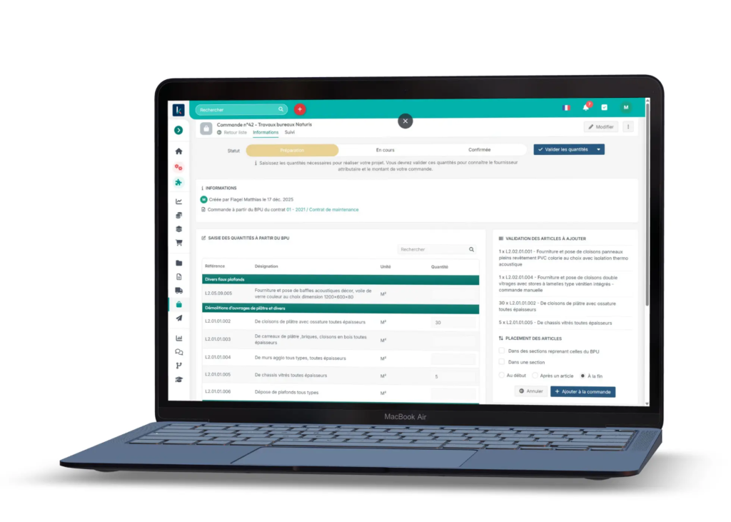 Contrathèque Okaveo - Envoyez vos demandes d’achats vers vos logiciels d’approvisionnement